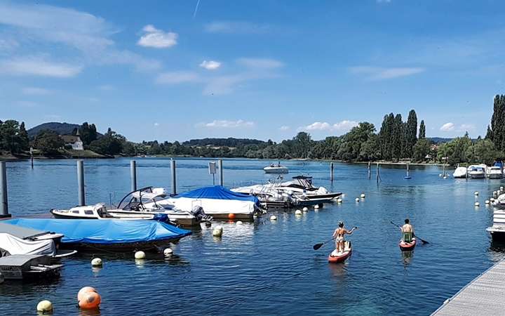 SUP Board mieten am Rhein, schnell & flexibel ab CHF 60.-- 3 SUP Miete Miri - Cross-Wind.ch