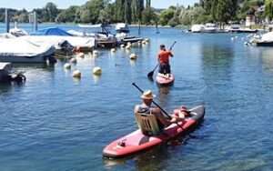 SUP Board mieten am Rhein, schnell & flexibel ab CHF 60.-- 4 SUP Tour Stein am Rhein Denny